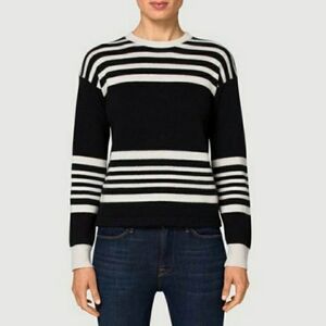Frame Cashmere Bone & Noir Structure Stripe